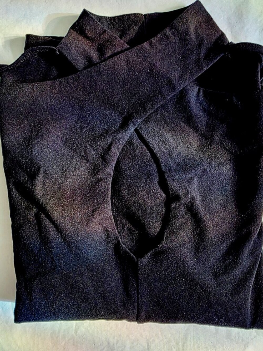 Women's Sexy Black Top with Keyholes & Cutouts, Large